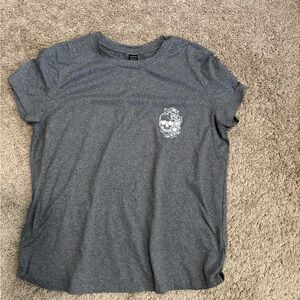 Gray Graphic skull T-shirt